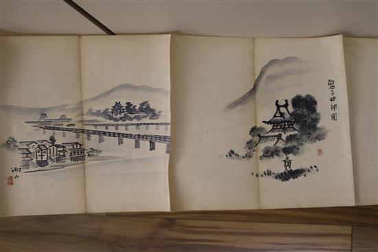 An album of Chinese paintings and a hand scroll